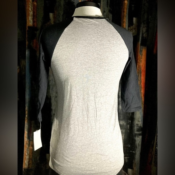 Oh Snap Skeleton Halloween Graphic Baseball Tee 3/4 Sleeve Size XS - Picture 3 of 5